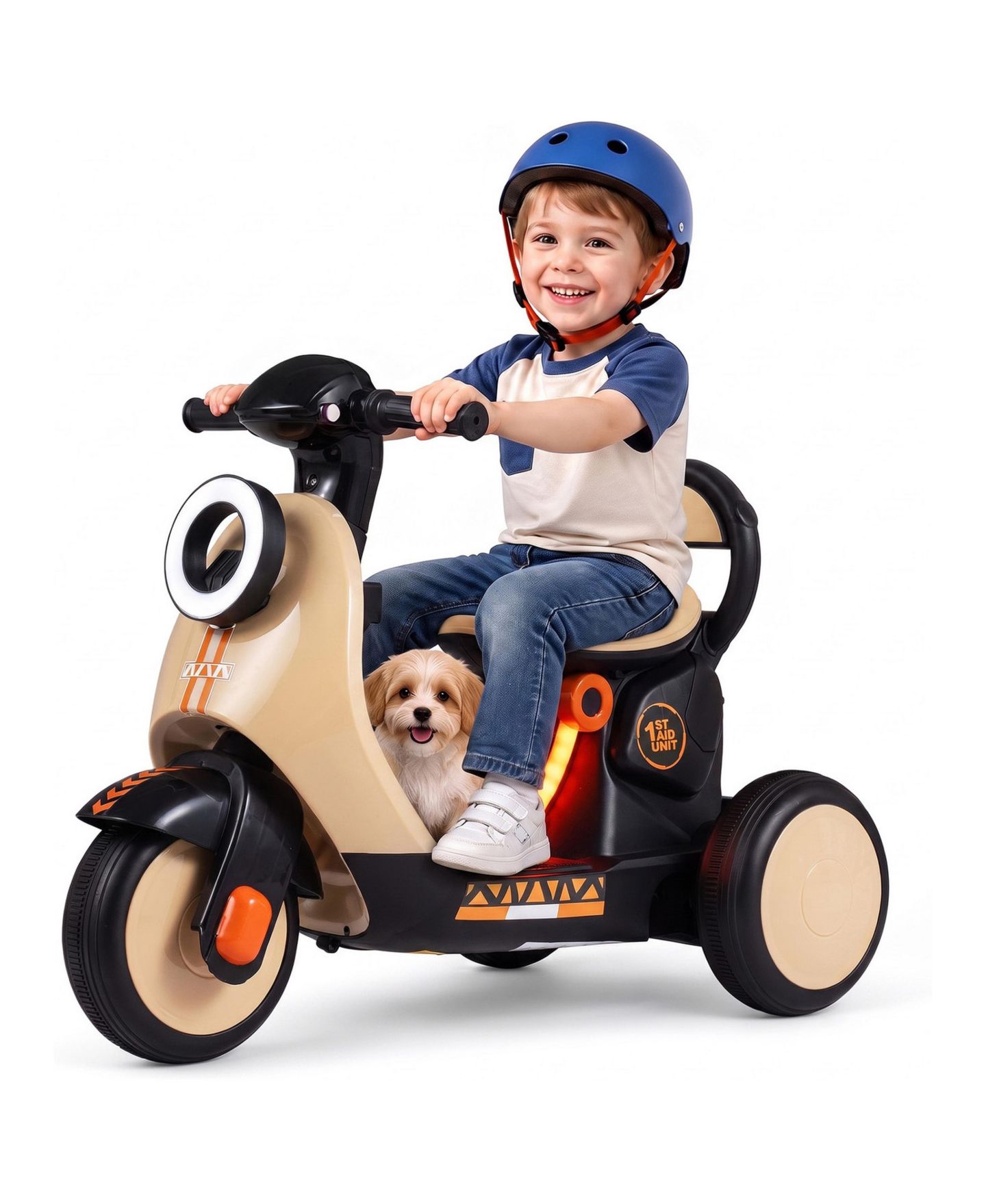 Детская игрушка Mecale 6V Ride-On Motorcycle with LED Headlight and Music, 3–5 лет, цвет: Хаки — фото 3