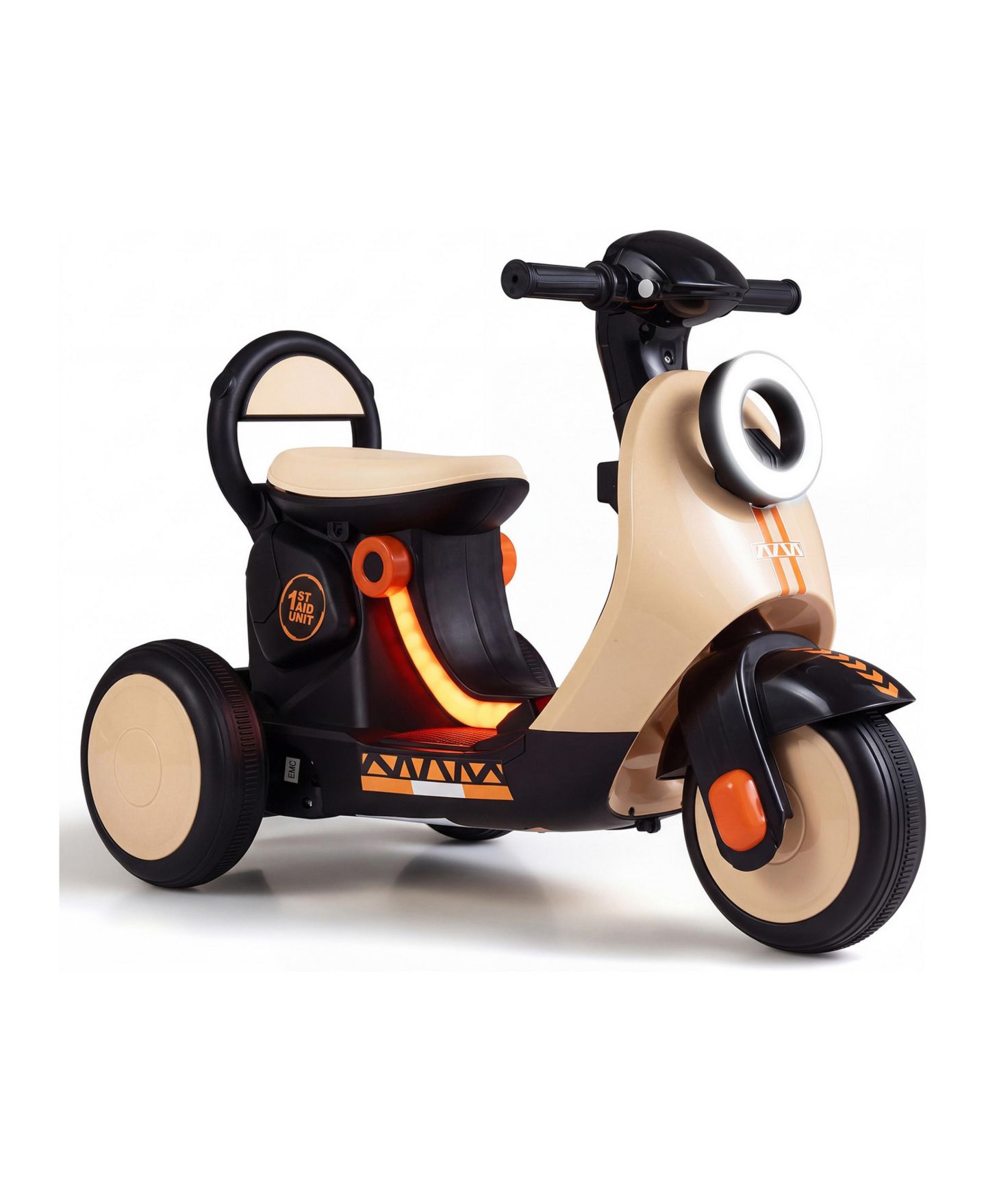 Детская игрушка Mecale 6V Ride-On Motorcycle with LED Headlight and Music, 3–5 лет, цвет: Хаки — фото 1