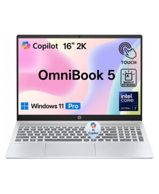 OmniBook 5 16" Touchscreen Laptop, Intel Core Ultra 7 255U, 16GB RAM, 512GB SSD, Windows 11 Pro