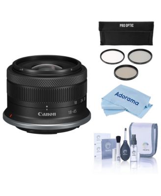 RF-S 18-45mm f/4.5-6.3 IS STM Standard Zoom Lens with Filter Kit & Cleaning Bundle for RF Mount