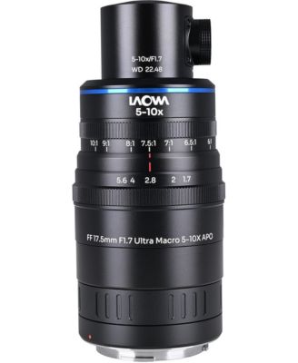 Laowa Aksen 17.5mm f/1.7 5-10X Ultra Macro APO Parfocal Zoom Coaxial Lighting Lens for Canon RF