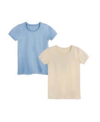 Unisex XS - XXL Rib Knit Short Sleeve 2 Pack