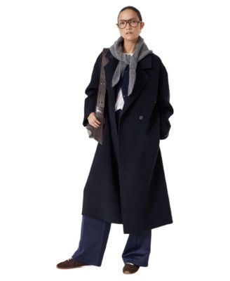 Women's Mili Double Breasted Relaxed-Fit Wool Coat
