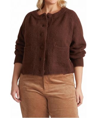 Plus Size Beverly Cropped Brushed Cardigan