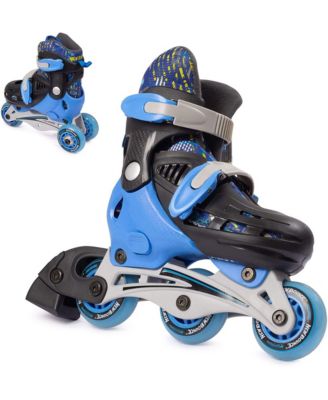 Adjustable Convertible Large Inline Roller Skates, Ages 5-10
