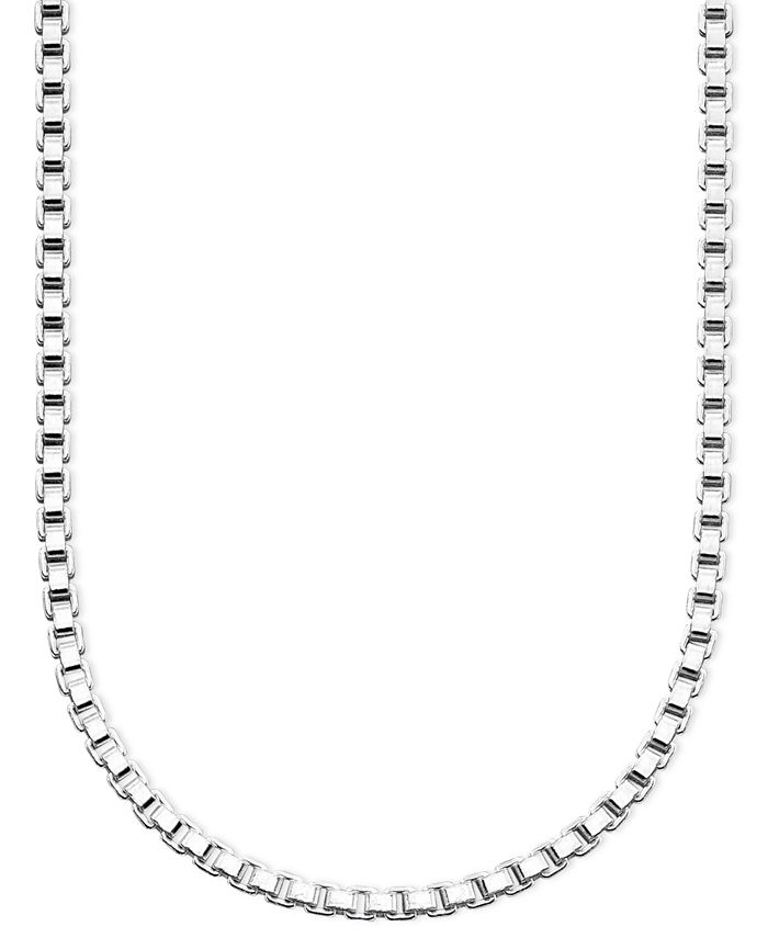 Giani Bernini Sterling Silver Necklace, 30 Box Chain