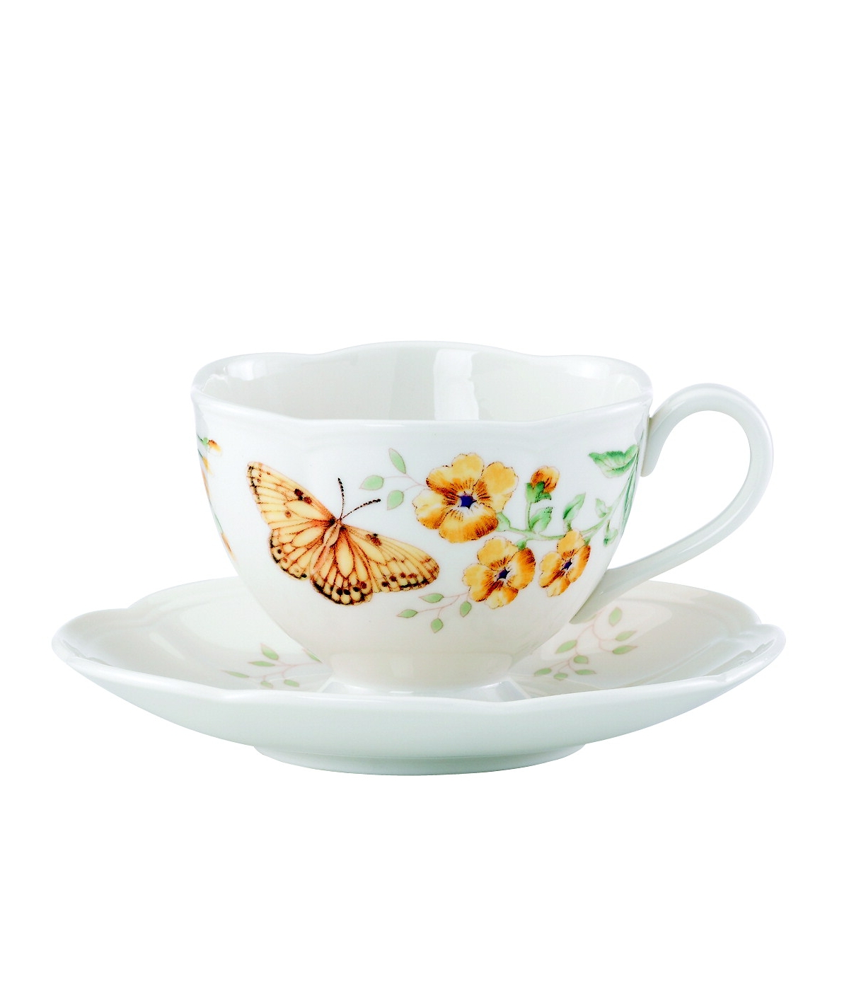 LENOX BUTTERFLY MEADOW BUTTERFLY CUP AND SAUCER SET