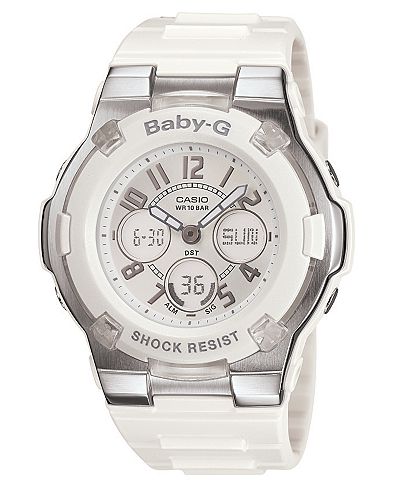 Baby-G Women's White Resin Strap Watch BGA110-7B
