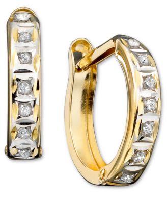 diamond fascination hoop earrings macy's