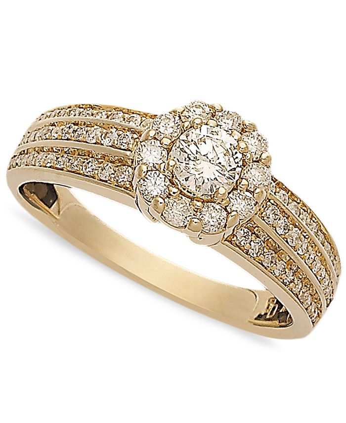 Macy's Diamond Circle Engagement Ring in 14k Gold (5/8 ct. t.w.) - Macy's
