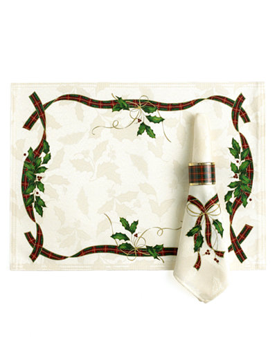 Lenox Holiday Nouveau Napkin and Placemat Collection