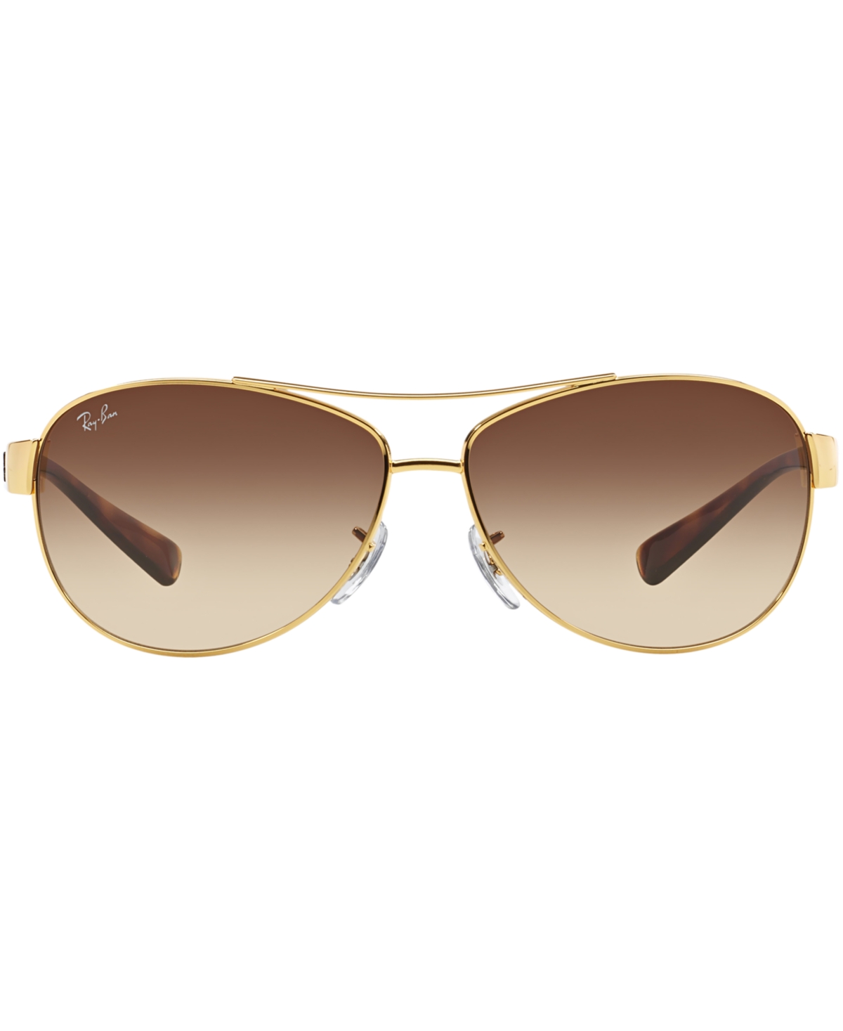 Shop Ray Ban Sunglasses, Rb3386 In Gold,brown Gradient