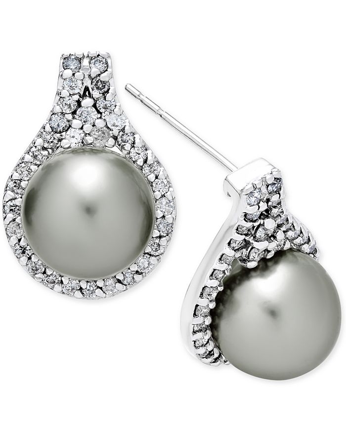 Macy's tahitian cheap pearl earrings