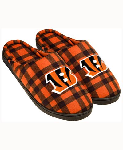 Forever Collectibles Cincinnati Bengals Flannel Slide Slippers