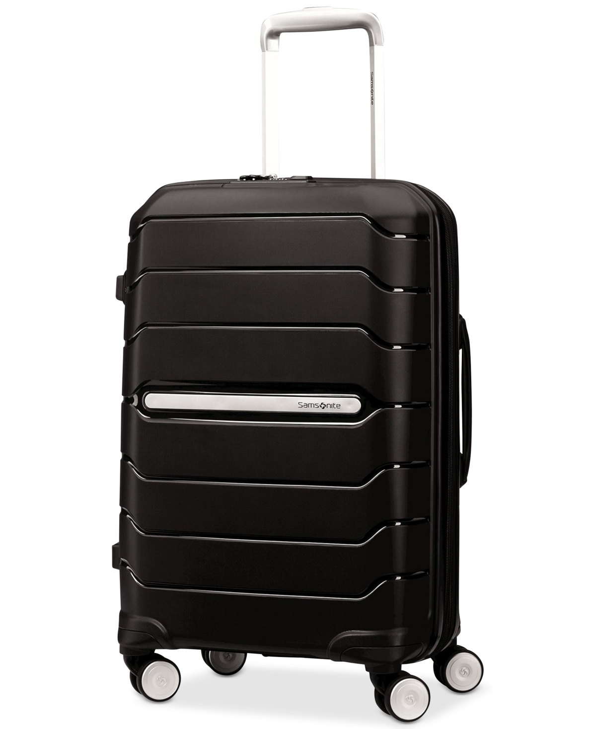 Freeform 21" Carry-On Expandable Hardside Spinner Suitcase - White, Gray