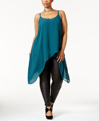 mblm by Tess Holliday Trendy Plus Size Asymmetrical Tunic