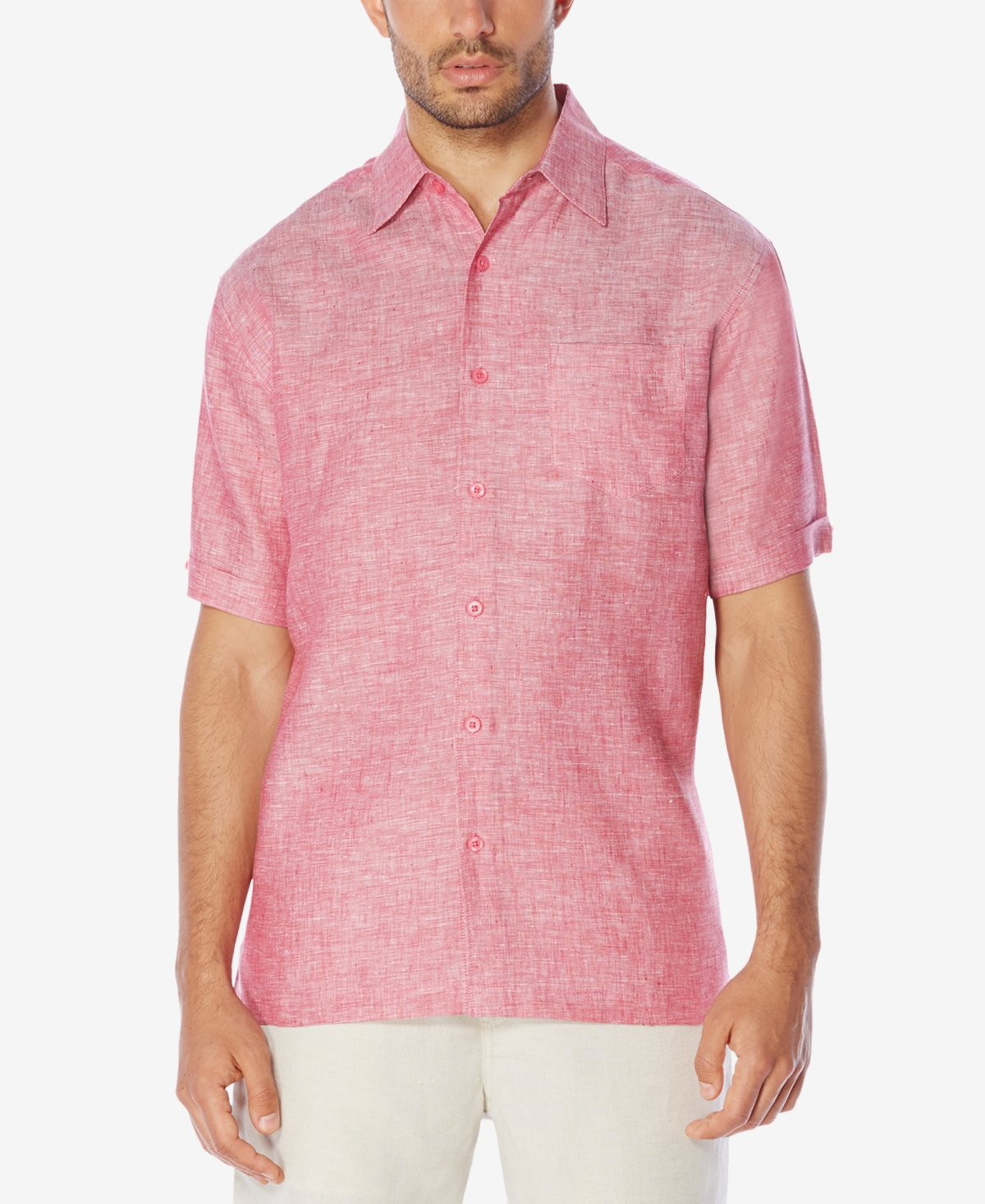 Cubavera Men's 100% Linen Short-Sleeve Shirt