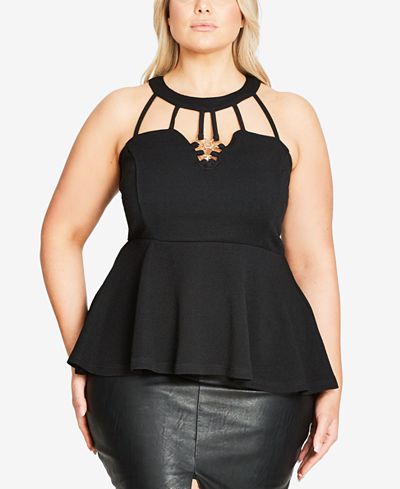 City Chic Trendy Plus Size Peplum Top - Tops - Plus Sizes ...