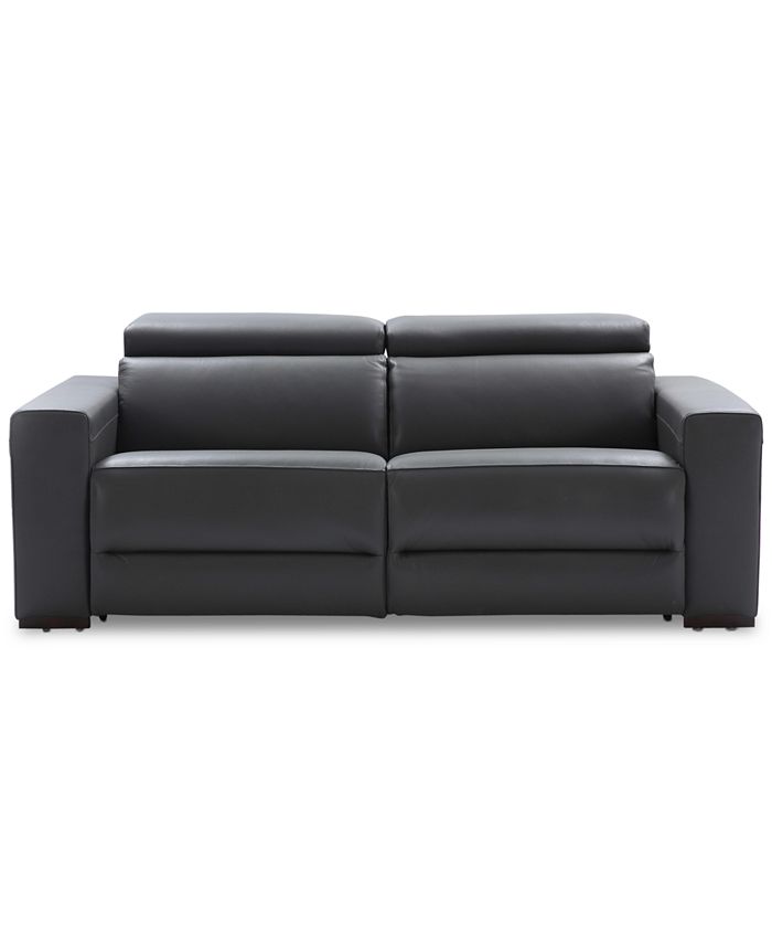 Furniture Nevio 82" 2pc Leather Sofa with 2 Power Recliners, Created