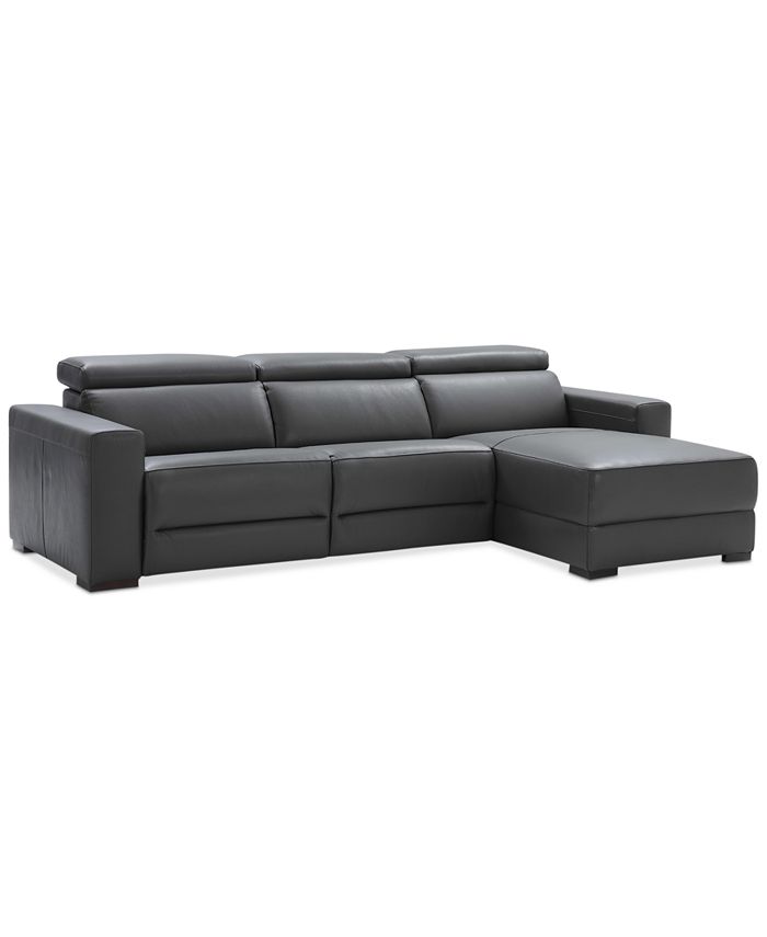 Furniture Nevio 115 3 Pc Leather, Macys Leather Sofa Power Recliner