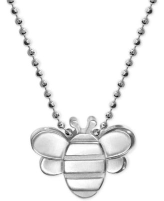 silver bumble bee necklace