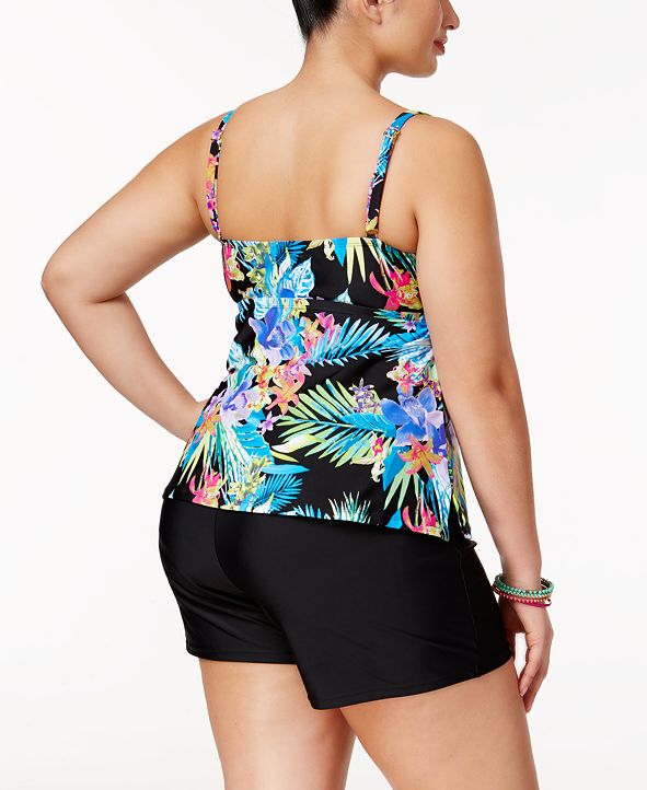 Island Escape Plus Size Swim Shorts, Created for Macy's & Reviews ...