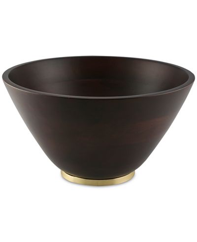 Thirstystone Old Hollywood Wood Bowl with Gold-Tone Base