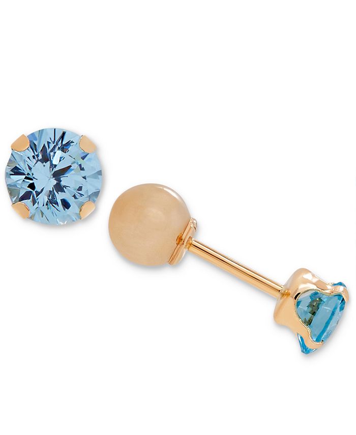Macy's children's 14k gold earrings clearance