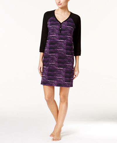 DKNY Resort Raglan-Sleeve Lounge Sleepshirt