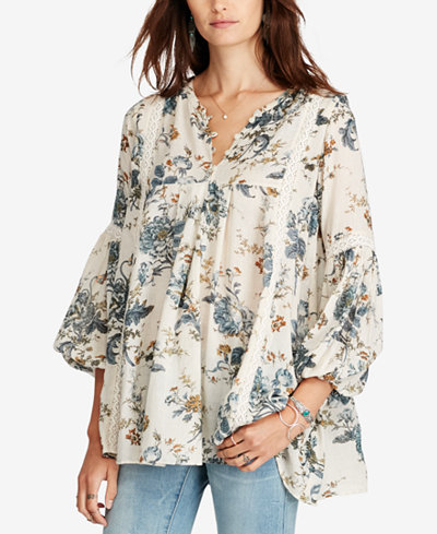 Denim & Supply Ralph Lauren Floral-Print Gauze Tunic