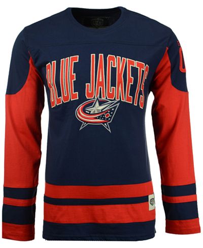 Old Time Hockey Men's Columbus Blue Jackets Dufferin Hooded Long Sleeve T-Shirt