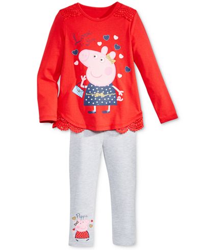 Nickelodeon's Peppa Pig 2-Pc. T-Shirt & Leggings Set, Toddler & Little Girls (2T-6X)