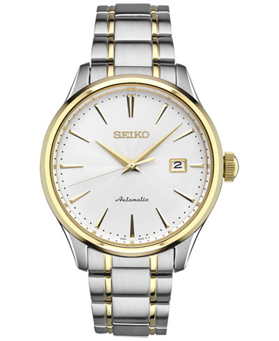 Seiko Men's Automatic Two-Tone Stainless Steel Bracelet Watch 42mm SRP704