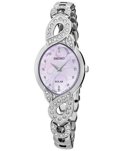 Seiko Women's Solar Stainless Steel Bracelet Watch 20mm SUP339