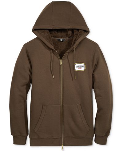 Volcom Men's Zip-Up Hoodie with Fleeca Lining