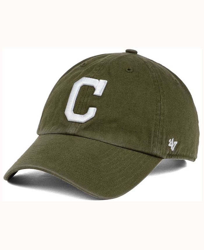 47 Brand Cleveland Indians Khaki CLEAN UP Cap - Macy's