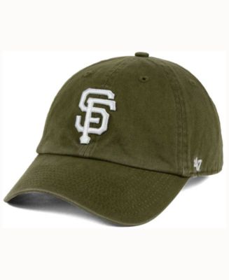 47 Brand San Francisco Giants Olive White CLEAN UP Cap - Macy's