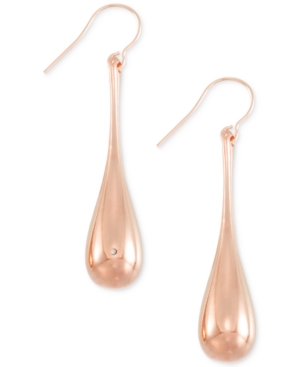 image of Signature Gold Teardrop Earrings in 14k Rose Gold over Resin
