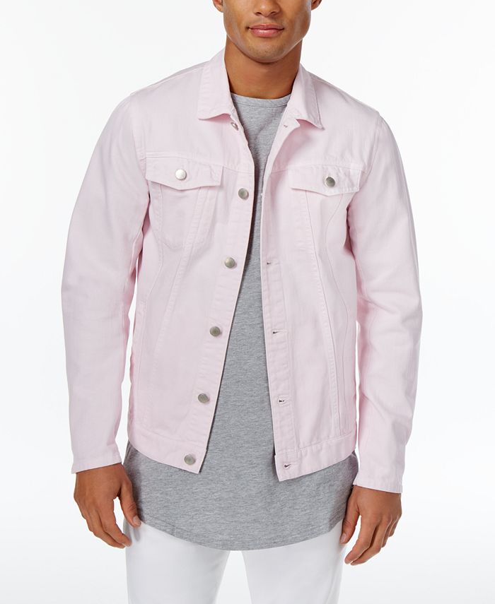 Jaywalker Men's Pink Trucker Jacket, Created for Macy's - Macy's