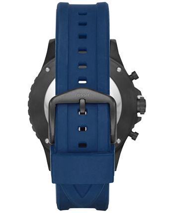 Fossil Q Men s Crewmaster Blue Silicone Strap Hybrid Smart Watch
