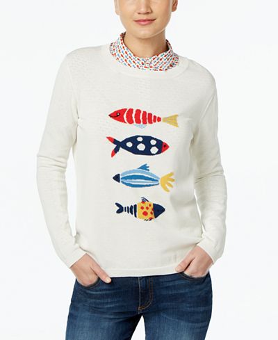 Weekend Max Mara Fish-Motif Sweater