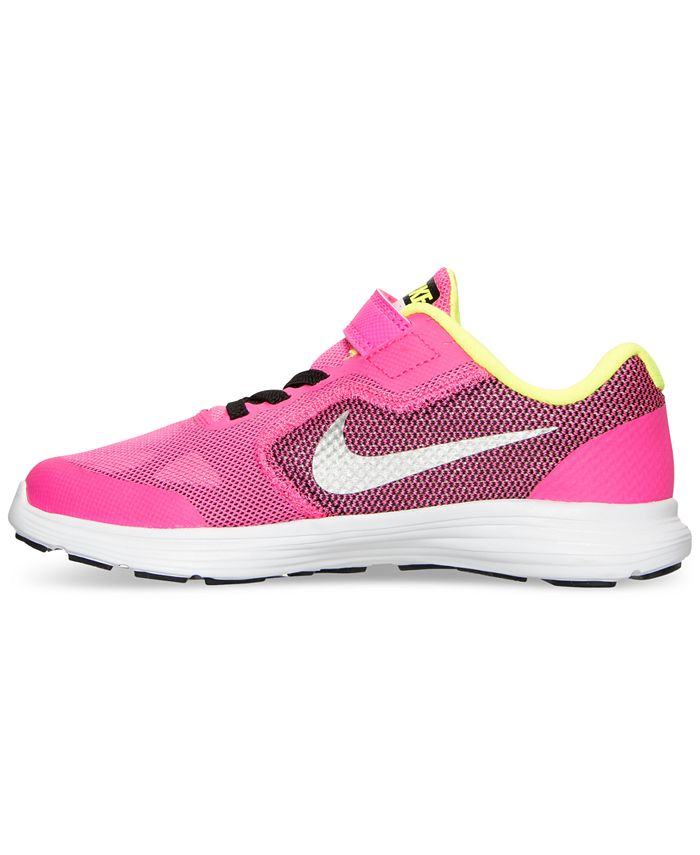 Nike Little Girls' Revolution 3 Running Sneakers from Finish Line - Macy's