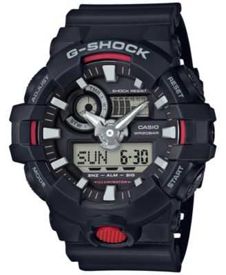 G-Shock - Men's Analog-Digital Black Resin Strap Watch 57x48mm GA700-1A