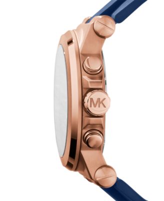 Michael Kors Men's Chronograph Dylan Navy Silicone Strap Watch 48mm MK8295
