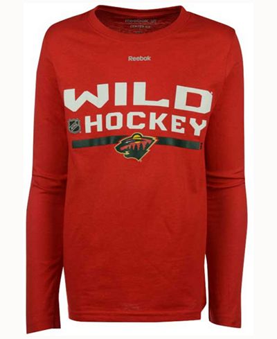 Reebok Kids' Minnesota Wild Authentic Freeze Long Sleeve T-Shirt