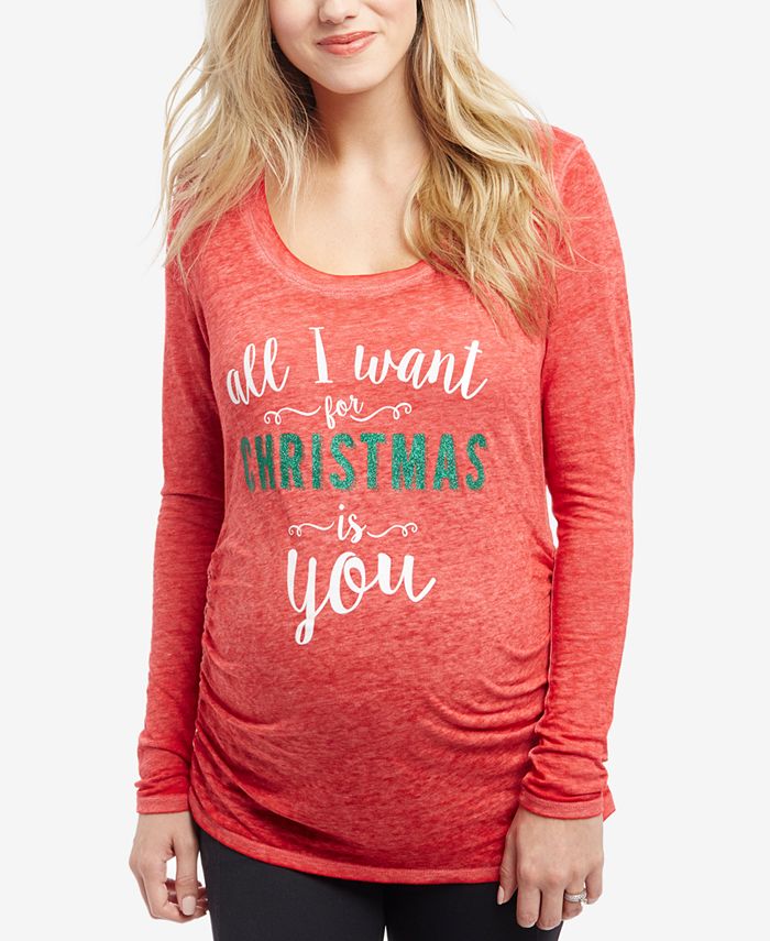 Motherhood Maternity - Maternity Long-Sleeve Graphic T-Shirt