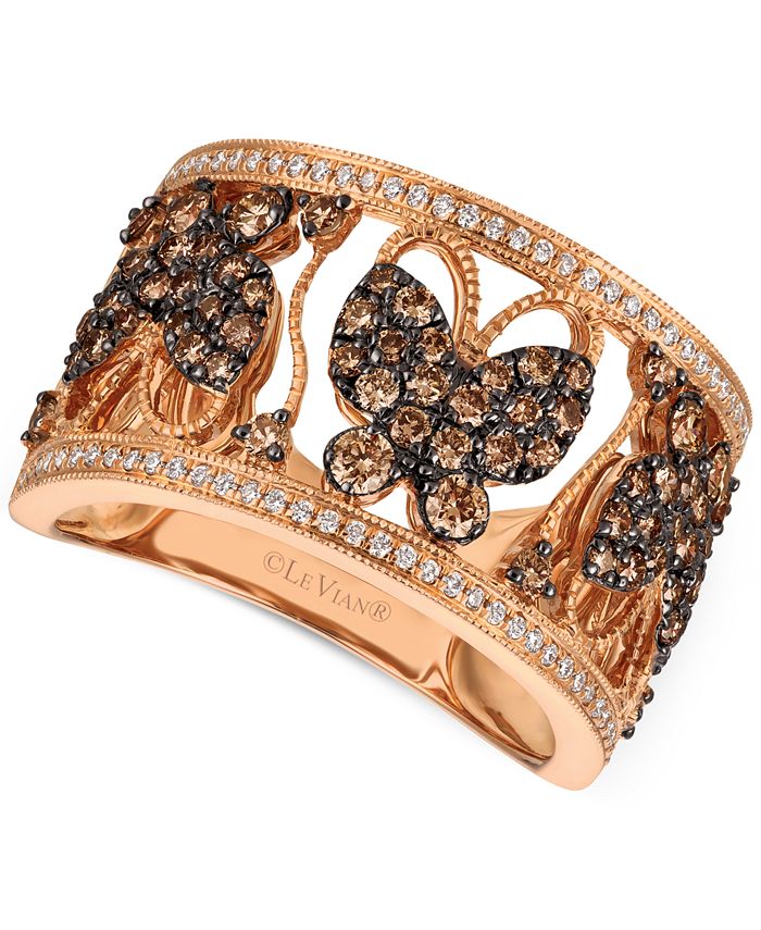 Le Vian Chocolatier Diamond Butterfly Ring 1 ct. t.w. in 14k