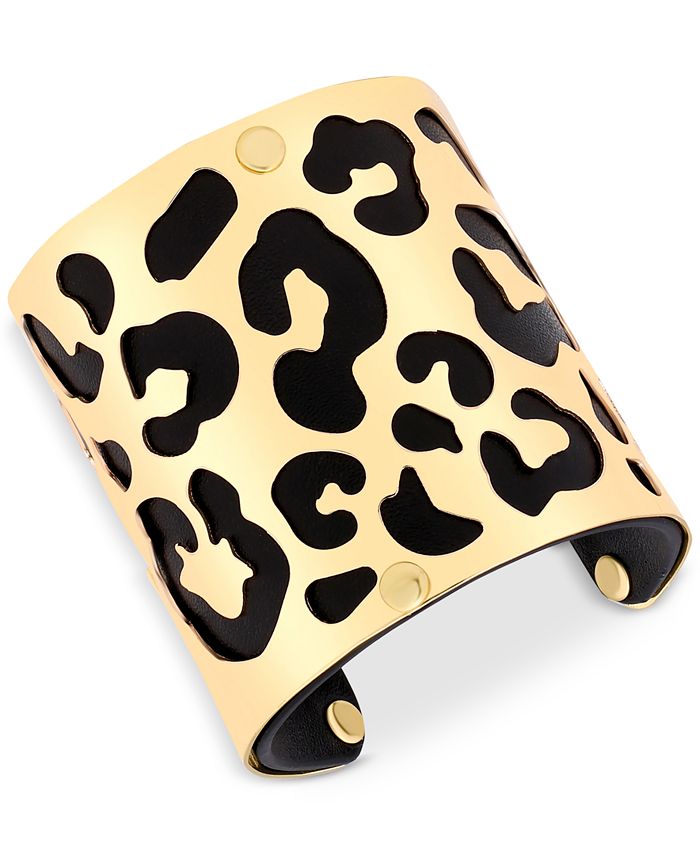 GUESS - Two-Tone Animal-Look Wide Cuff Bracelet