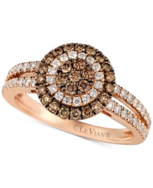 image of Le Vian Chocolatier Diamond Ring (7/8 ct. t.w.) in 14k Rose Gold