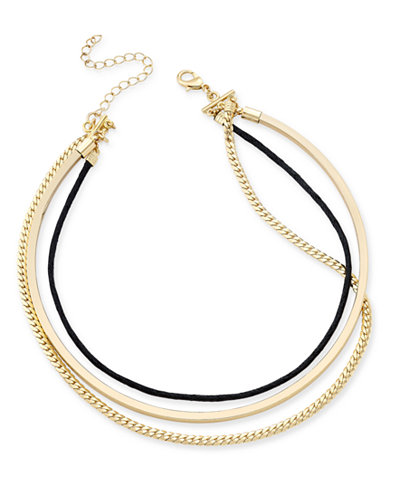 INC International Concepts Triple Row Collar Necklace, Only at Macy's